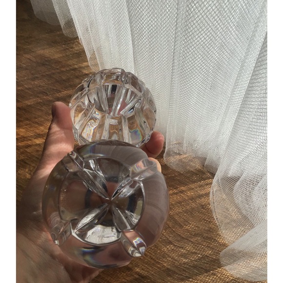 POLISH LEAD CRYSTAL EGG PAPERWEIGHTS VINTAGE LOT OF 2 HAND CUT GRID DESIGN - Picture 9 of 9